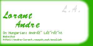 lorant andre business card